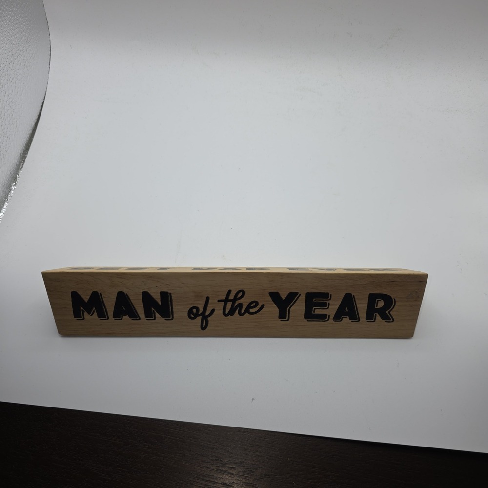 Desk Name Plate Best Dad Ever Fathers Day Gift - Picture 2 of 3